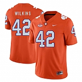 Clemson Tigers 42 Christian Wilkins Orange Nike College Football Jersey Dzhi,baseball caps,new era cap wholesale,wholesale hats
